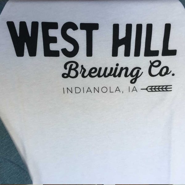 West Hill Brewing Company Baseball T-Shirt Detail