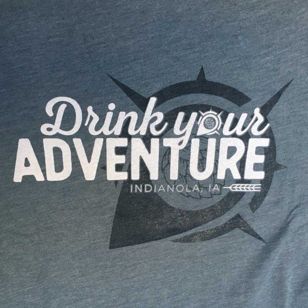 West Hill Brewing Company Drink Your Adventure T-Shirt Blue Detail