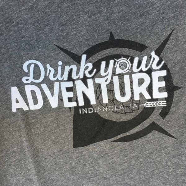 West Hill Brewing Company Drink Your Adventure T-Shirt Dark Gray Detail