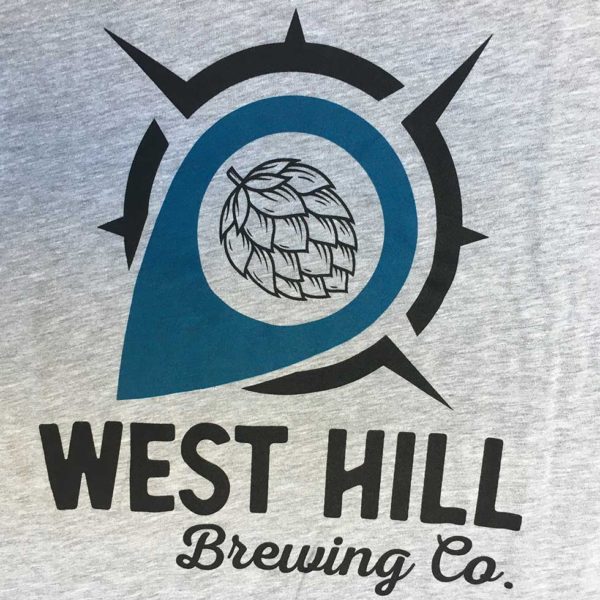 West Hill Brewing Company Classic T-Shirt Gray Detail