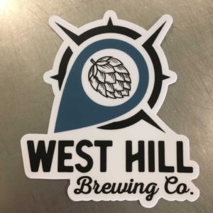 West Hill Brewing Company Compass Logo Sticker - Large
